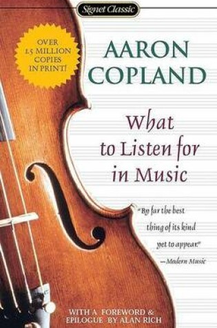 Cover of What To Listen For In Music