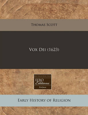 Book cover for Vox Dei (1623)