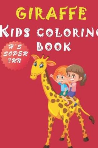 Cover of giraffe kids coloring book