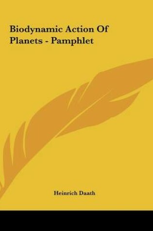 Cover of Biodynamic Action of Planets - Pamphlet