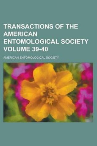 Cover of Transactions of the American Entomological Society (V. 34 1908)