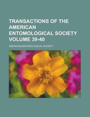 Book cover for Transactions of the American Entomological Society (V. 34 1908)