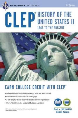 Cover of CLEP(R) History of the U.S. II Book + Online