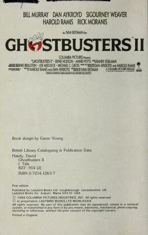 Book cover for Ghostbusters II