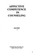 Book cover for Affective Competence in Counseling