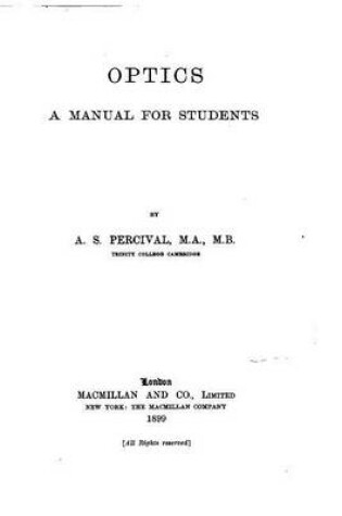 Cover of Optics, a Manual for Students