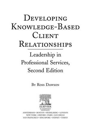 Book cover for Developing Knowledge-Based Client Relationships