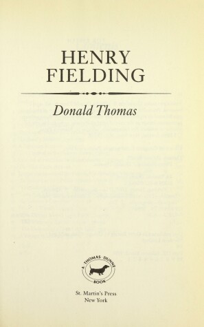 Book cover for Henry Fielding