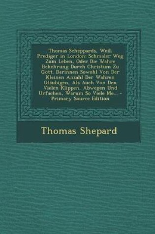 Cover of Thomas Scheppards, Weil. Prediger in London