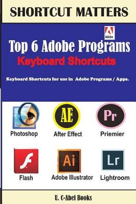 Cover of Top 6 Adobe Programs Keyboard Shortcuts.