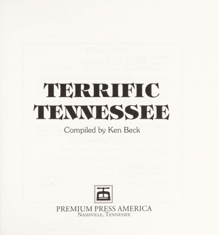 Book cover for Terrific Tennessee