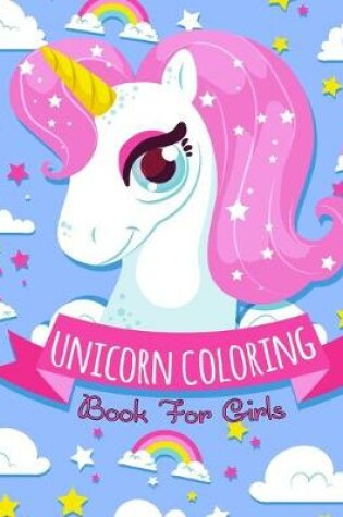 Cover of unicorn coloring book for girls