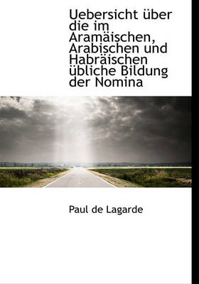 Book cover for Uebersicht Uber Die Im Aramaischen, Arabischen Und Habraischen Ubliche Bildung Der Nomina