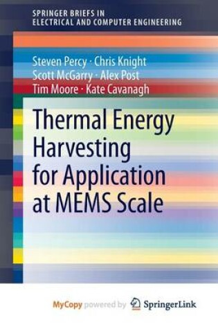 Cover of Thermal Energy Harvesting for Application at Mems Scale