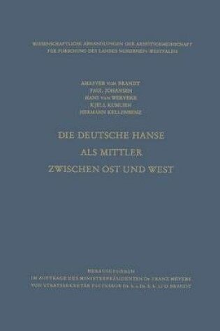 Cover of Die Deutsche Hanse als Mittler zwischen Ost und West