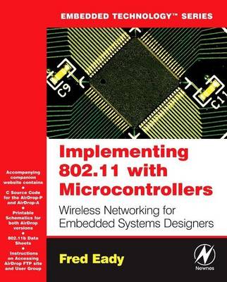 Book cover for Implementing 802.11 with Microcontrollers: Wireless Networking for Embedded Systems Designers