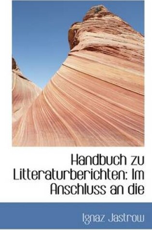 Cover of Handbuch Zu Litteraturberichten