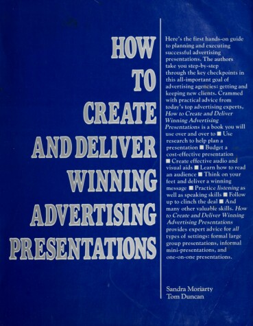 Book cover for How to Create and Deliver Winning Advertising Presentations