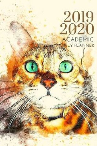 Cover of 2019-2020 Academic Daily Planner Kitten Cat Organizer With Bible Sermon Notes