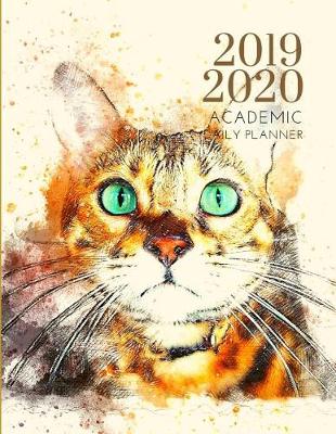 Book cover for 2019-2020 Academic Daily Planner Kitten Cat Organizer With Bible Sermon Notes