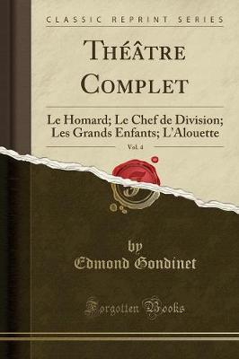 Book cover for Théâtre Complet, Vol. 4