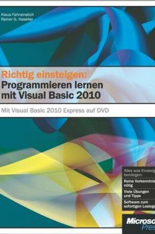 Cover of Richtig Einsteigen: Programmieren Lernen Mit Visual Basic 2010