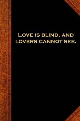 Cover of 2019 Daily Planner Shakespeare Quote Love Is Blind 384 Pages