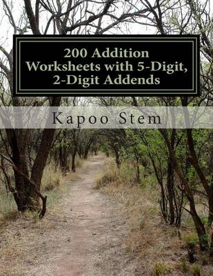 Cover of 200 Addition Worksheets with 5-Digit, 2-Digit Addends