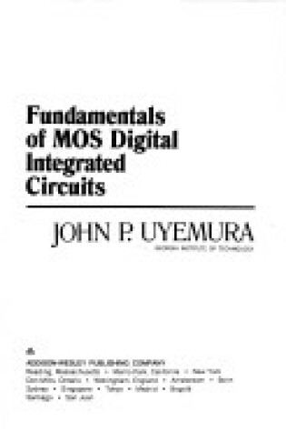 Cover of Fundamentals of Metal-oxide Semiconductor Digital Integrated Circuits