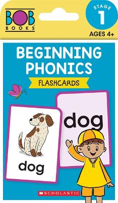 Book cover for Bob Books - Beginning Phonics Flashcards Phonics, Ages 4 and Up, Kindergarten (Stage 1: Starting to Read)