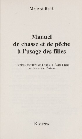 Book cover for Manuel de Chasse Et de Peche A L'Usage Des Filles