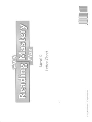 Book cover for Reading Mastery K 2001 Plus Edition, Letter Chart