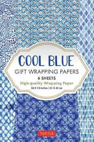 Cover of Cool Blue Gift Wrapping Papers - 6 sheets