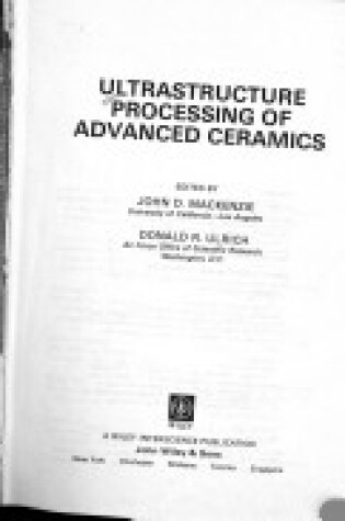 Cover of Ultrastructure Processing of Advanced Ceramics