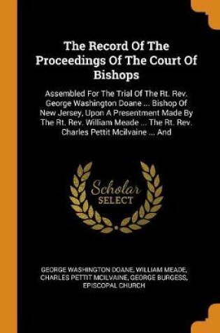 Cover of The Record of the Proceedings of the Court of Bishops