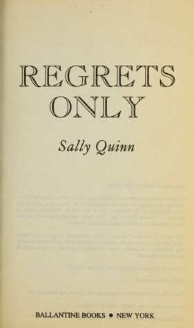 Book cover for Regrets Only