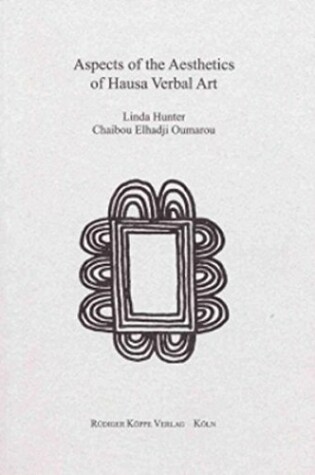 Cover of Aspects of the Aesthetics of Hausa Verbal Art