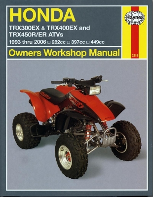 Book cover for Honda TRX300EX, TRX400EX & TRX450R/ER ATVs (93 - 14) Haynes Repair Manual