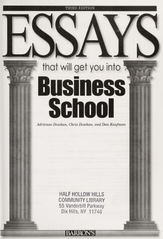 Cover of Essays That Will Get You into Business School