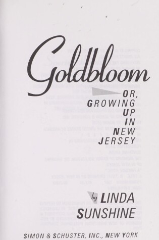 Cover of The Memoirs of Bambi Goldbloom, Or, Growing Up in New Jersey