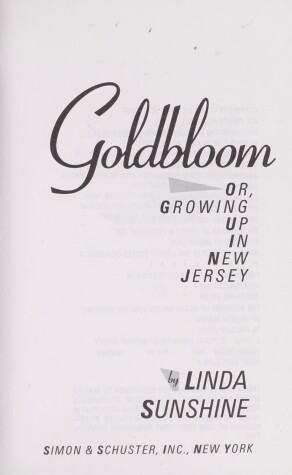 Book cover for The Memoirs of Bambi Goldbloom, Or, Growing Up in New Jersey