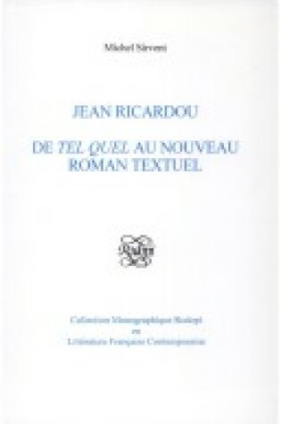 Cover of Jean Ricardou