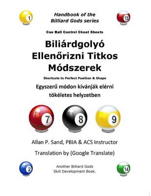 Book cover for Cue Ball Control Cheat Sheets (Hungarian)
