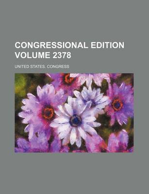 Book cover for Congressional Edition Volume 2378