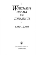 Book cover for Whitman's Drama of Consensus