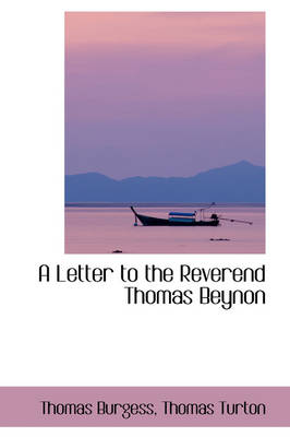 Book cover for A Letter to the Reverend Thomas Beynon