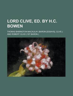 Book cover for Lord Clive, Ed. by H.C. Bowen