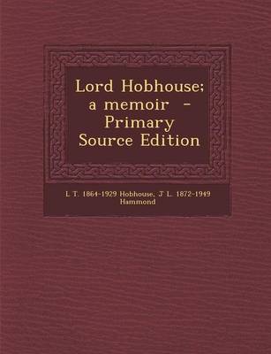 Book cover for Lord Hobhouse; A Memoir