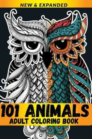 Cover of 101 Animals Adult Coloring Book