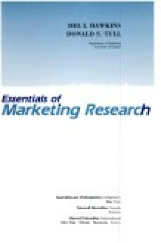 Cover of Essentials of Marketing Research